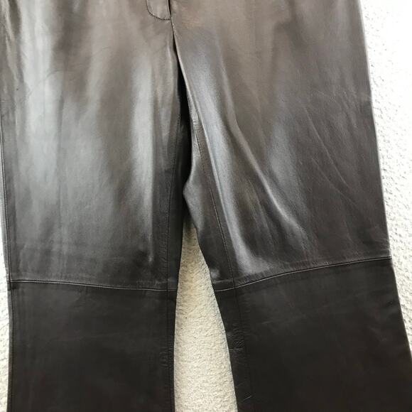 Vintage E3 Etcetera Pants Womens 8 Black Leathe Pants - Picture 4 of 11